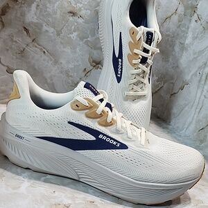 Brooks Ghost 17 Men Running Shoes Coconut/Blue